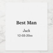 EENVOUDIGE MINIMALE add jouw naam aangepaste beste Wijn Etiket (Enkel label)