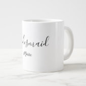 EENVOUDIGE MINIMALE add jouw naam aangepaste bruid Grote Koffiekop (Voorkant rechts)