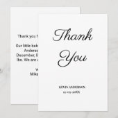 eenvoudige minimale add - jouw tekst - geboorteaan (Voorkant / Achterkant)