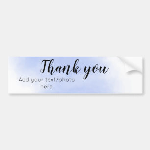 eenvoudige minimale add yt text foto thank you wat bumpersticker