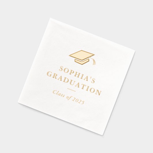 Eenvoudige minimale afstudeerfeest folie servetten (Links)