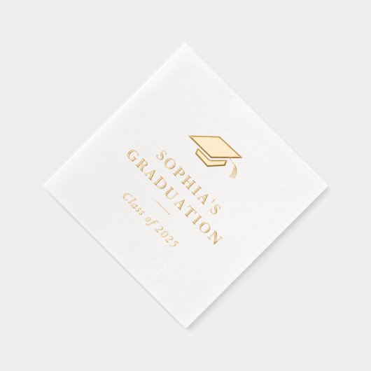 Eenvoudige minimale afstudeerfeest folie servetten (Rechts)