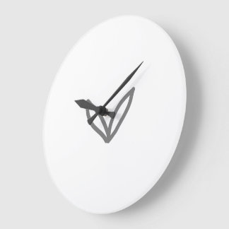 Eenvoudige minimale aquarel voeg uw logo naam teks grote klok