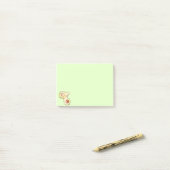 Eenvoudige minimale Avocado-Waterverf Post-it® Notes (Op bureau)
