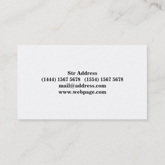 Eenvoudige minimale Barber Razor Logo Visitekaartje (Achterkant)