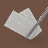 Eenvoudige minimale basis grijs consultant elegant visitekaartje