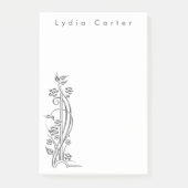 Eenvoudige minimale basis zwart-wit post-it® notes (Voorkant)