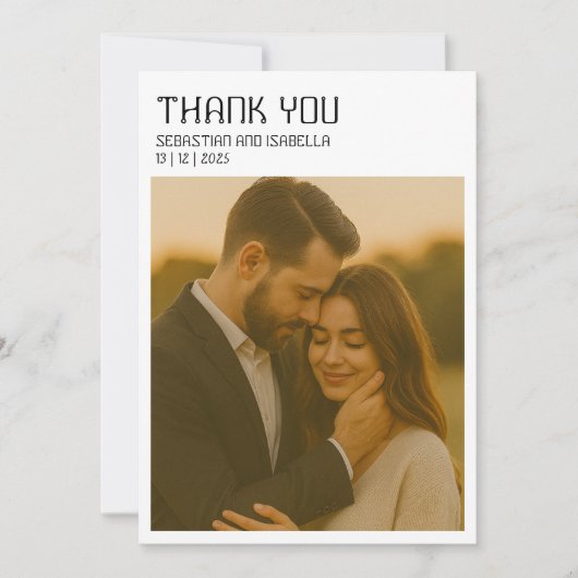 Eenvoudige minimale bedankkaart (Voorkant)