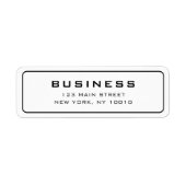 Eenvoudige minimale bedrijfsnaam van elegant Lijst Etiket (Voorkant)