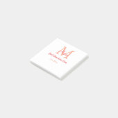 eenvoudige minimale beste oma ooit rode monogram t post-it® notes (Schuin)