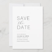 eenvoudige minimale bewaar de datum kaart (Voorkant)