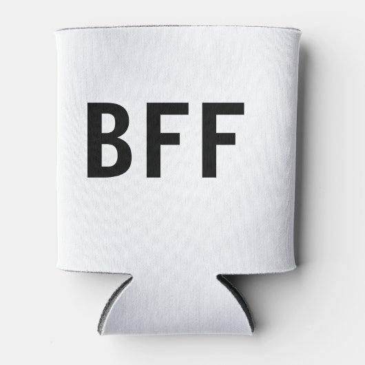 Eenvoudige minimale BFF-naam voor beste vrienden f Blikjeskoeler (Voorkant)