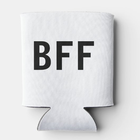 Eenvoudige minimale BFF-naam voor beste vrienden f Blikjeskoeler (Achterkant)
