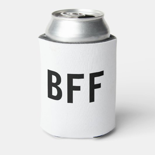 Eenvoudige minimale BFF-naam voor beste vrienden f Blikjeskoeler (Blikje Achterkant)