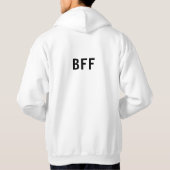 Eenvoudige minimale BFF-naam voor beste vrienden f Hoodie (Achterkant)