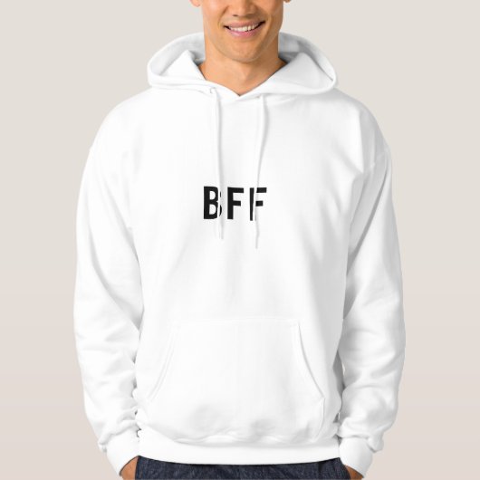 Eenvoudige minimale BFF-naam voor beste vrienden f Hoodie (Voorkant)