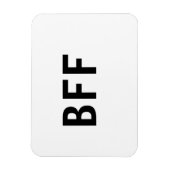 Eenvoudige minimale BFF-naam voor beste vrienden f Magneet (Verticaal)