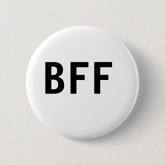 Eenvoudige minimale BFF-naam voor beste vrienden f Ronde Button 5,7 Cm (Voorkant)
