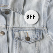 Eenvoudige minimale BFF-naam voor beste vrienden f Ronde Button 5,7 Cm (In situ)