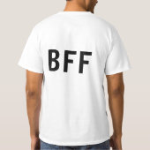 Eenvoudige minimale BFF-naam voor beste vrienden f T-shirt (Achterkant)