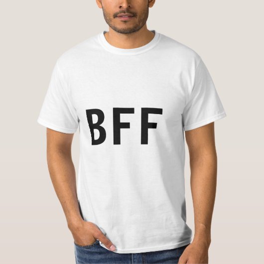 Eenvoudige minimale BFF-naam voor beste vrienden f T-shirt (Voorkant)