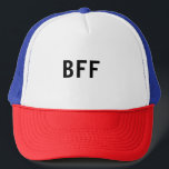 Eenvoudige minimale BFF-naam voor beste vrienden f Trucker Pet<br><div class="desc">Ontwerp</div>