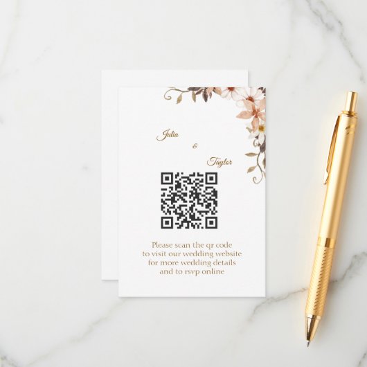 Eenvoudige Minimale Bijkaart Informatiekaartje (Voorkant / Achterkant in situ)