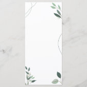 Eenvoudige minimale bijtende Eucalyptus Greenery D Menu (Achterkant)