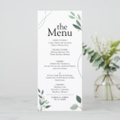 Eenvoudige minimale bijtende Eucalyptus Greenery D Menu (Staand voorkant)