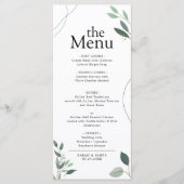Eenvoudige minimale bijtende Eucalyptus Greenery D Menu (Voorkant)