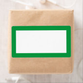 Eenvoudige minimale blanco Sjabloon label groene r (Insitu)