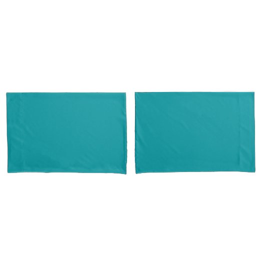Eenvoudige minimale Blauwgroen Turquoise Kussensloop (Voorkant-Set)