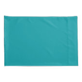 Eenvoudige minimale Blauwgroen Turquoise Kussensloop (Achterkant-Rechts)