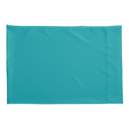 Eenvoudige minimale Blauwgroen Turquoise Kussensloop (Achterkant-Rechts)