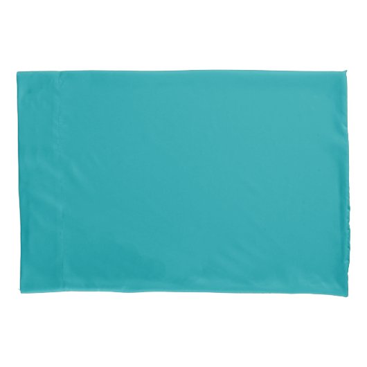 Eenvoudige minimale Blauwgroen Turquoise Kussensloop (Voorkant-Links)