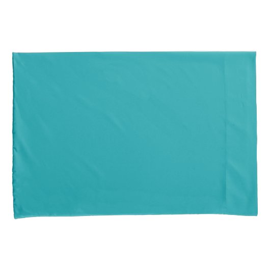 Eenvoudige minimale Blauwgroen Turquoise Kussensloop (Voorkant-Rechts)