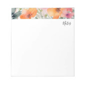 Eenvoudige minimale bloemen elke dag notitieblok (Voorkant)