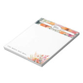 Eenvoudige minimale bloemen elke dag notitieblok (Linkerzijde)