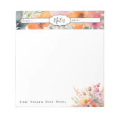 Eenvoudige minimale bloemen elke dag notitieblok (Voorkant)