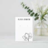 Eenvoudige minimale bloemensieraden oorbel display visitekaartje (Staand voorkant)