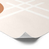 Eenvoudige minimale Boho Art Leaf Heart Home Sweet Poster (Hoek)