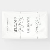 Eenvoudige minimale bruidsdouche-welkomscriptie spandoek (Horizontaal)