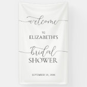 Eenvoudige minimale bruidsdouche-welkomscriptie spandoek (Verticaal)