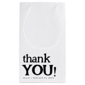 Eenvoudige minimale bruiloft bedankt klein cadeauzakje (Achterkant)