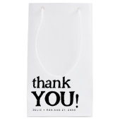 Eenvoudige minimale bruiloft bedankt klein cadeauzakje (Voorkant)