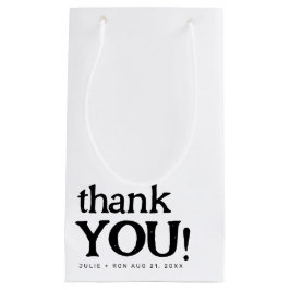 Eenvoudige minimale bruiloft bedankt klein cadeauzakje