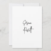 Eenvoudige, minimale bruiloft kaart (Achterkant)