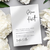 Eenvoudige, minimale bruiloft kaart