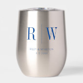 Eenvoudige Minimale Bruiloft Monogram Datum Custom (Voorkant)