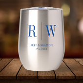 Eenvoudige Minimale Bruiloft Monogram Datum Custom